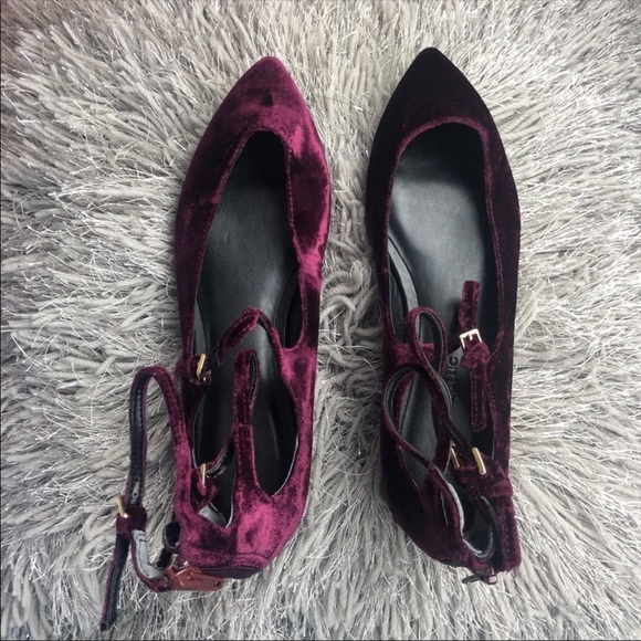 Banana Republic abby burgundy velvet flats - Picture 8 of 8
